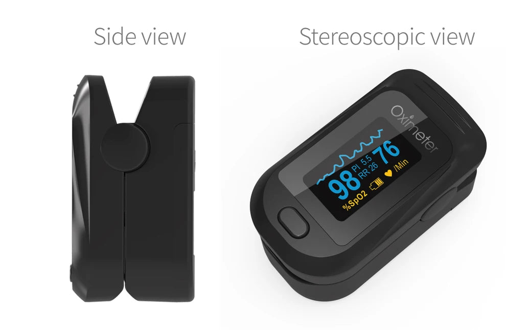 KIUZOU Finger Pulse Oximeter – Blood Oxygen Saturation Meter with SPO2, PR, PI & OLED Display Heart Rate Monitor OLED Oximeter