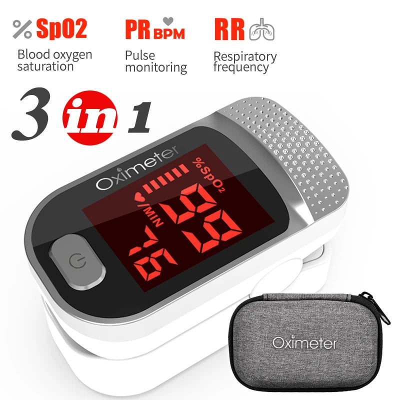 KIUZOU Finger Pulse Oximeter – Blood Oxygen Saturation Meter with SPO2, PR, PI & OLED Display Heart Rate Monitor OLED Oximeter