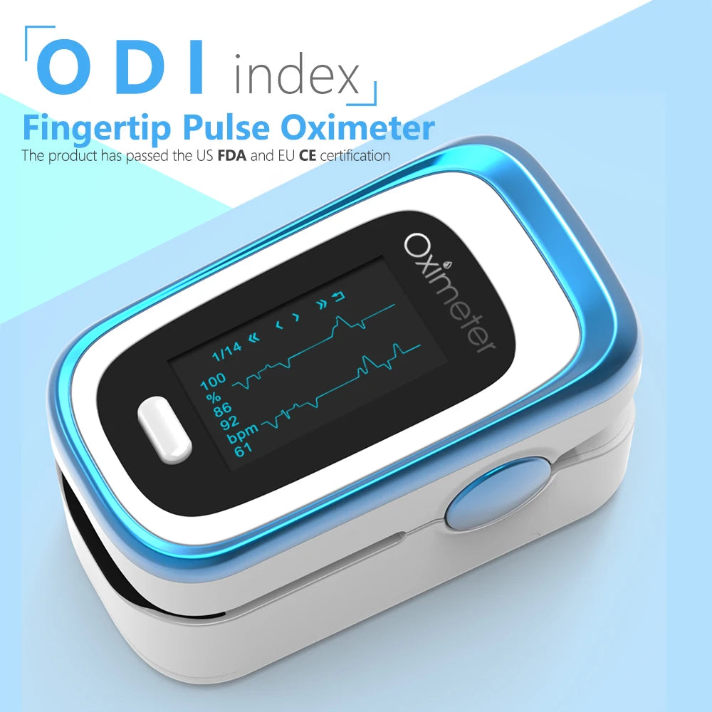 KIUZOU Finger Pulse Oximeter – Blood Oxygen Saturation Meter with SPO2, PR, PI & OLED Display Heart Rate Monitor OLED Oximeter