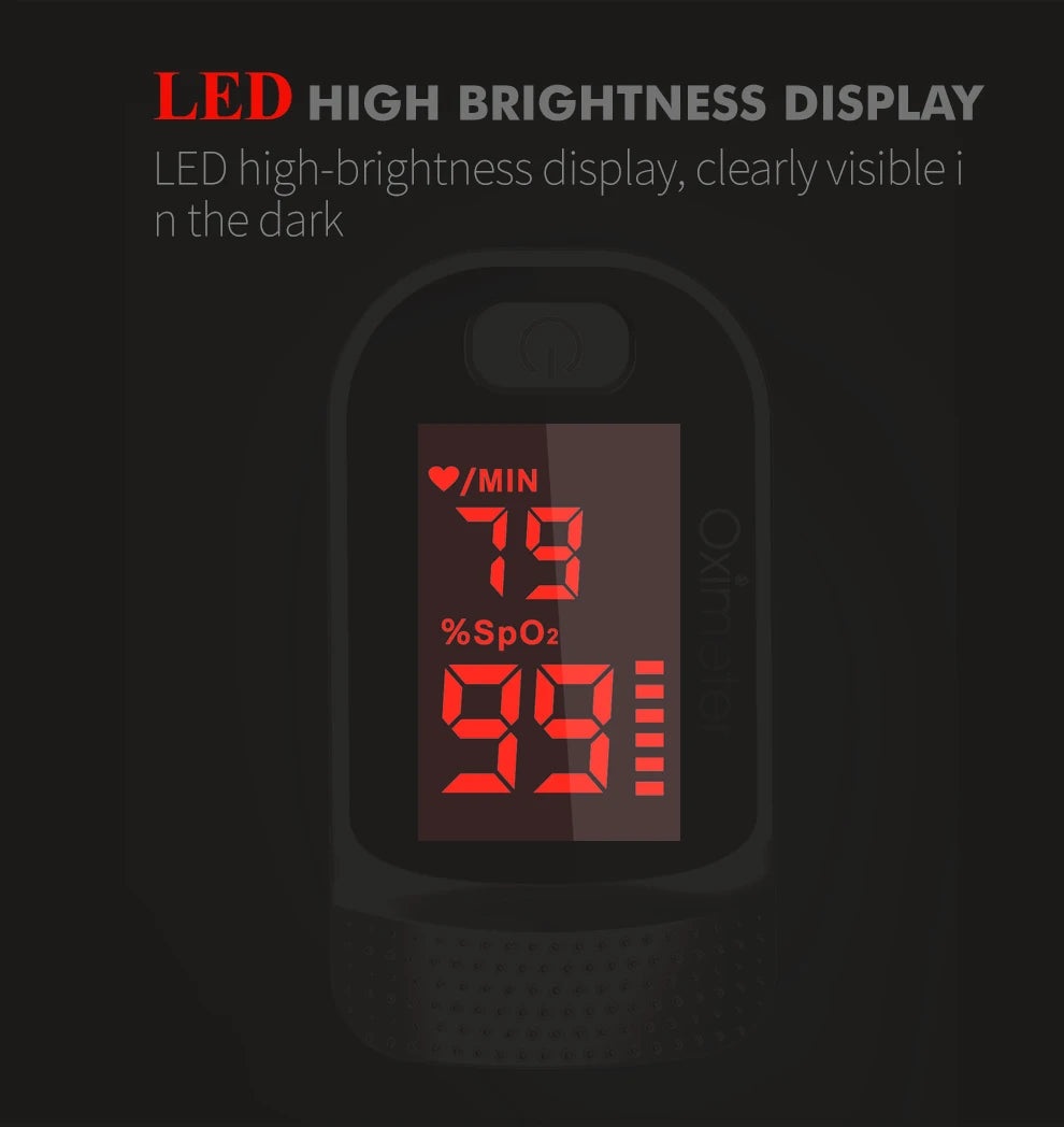 KIUZOU Finger Pulse Oximeter – Blood Oxygen Saturation Meter with SPO2, PR, PI & OLED Display Heart Rate Monitor OLED Oximeter