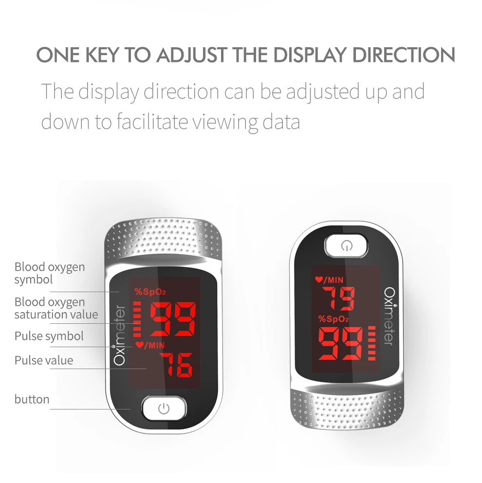 KIUZOU Finger Pulse Oximeter – Blood Oxygen Saturation Meter with SPO2, PR, PI & OLED Display Heart Rate Monitor OLED Oximeter