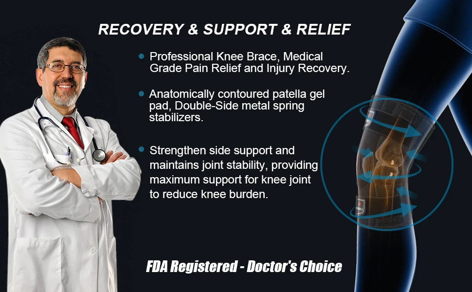 NEENCA Hinged Knee Brace for Knee Pain Knee Support with Stabilizers for ACL, PCL, Arthritis & Meniscus Tear Relief