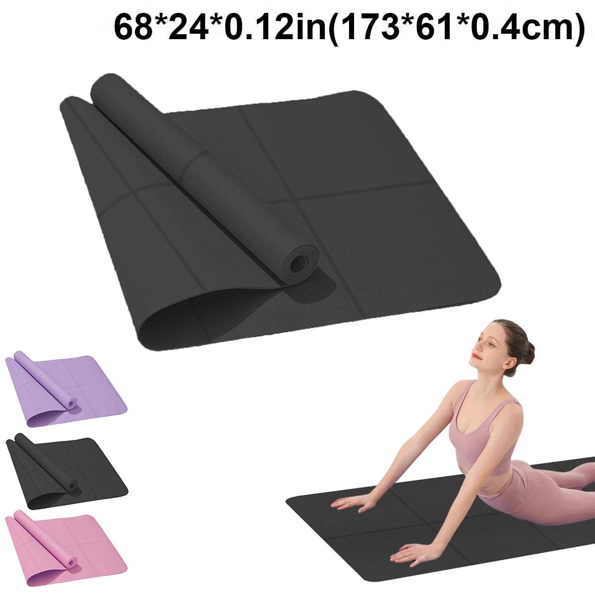 Anti-Slip Yoga Mat for Exercise, Pilates & Gymnastics – 4MM EVA Comfort Foam