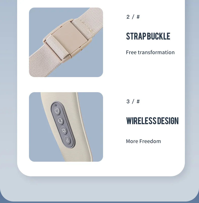 Foreverlily Wireless Neck and Back Massager – Deep Tissue Neck and Shoulder Kneading Massage Shawl for Cervical and Trapezius Relief