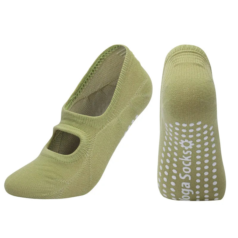 EU 35-42 Silicone Anti-Slip Backless Yoga Socks Women Pilate Socks Indoor Dance Ballet Fitness Sports Socks for Fitness Gym