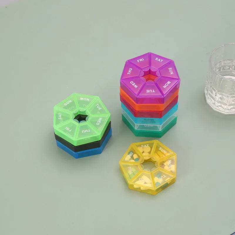 Mini Small Pill Organizer – Portable Pocket-Size Pill Box Container for Travel & 7-Day Medicine Storage
