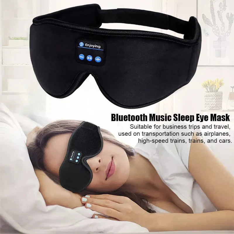 3D Bluetooth Headphones Eye Mask – Sleep Eye Mask with Music Headband for Travel & Relaxation
