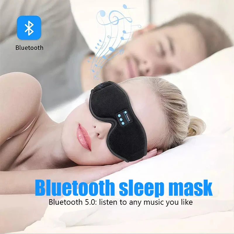 3D Bluetooth Headphones Eye Mask – Sleep Eye Mask with Music Headband for Travel & Relaxation