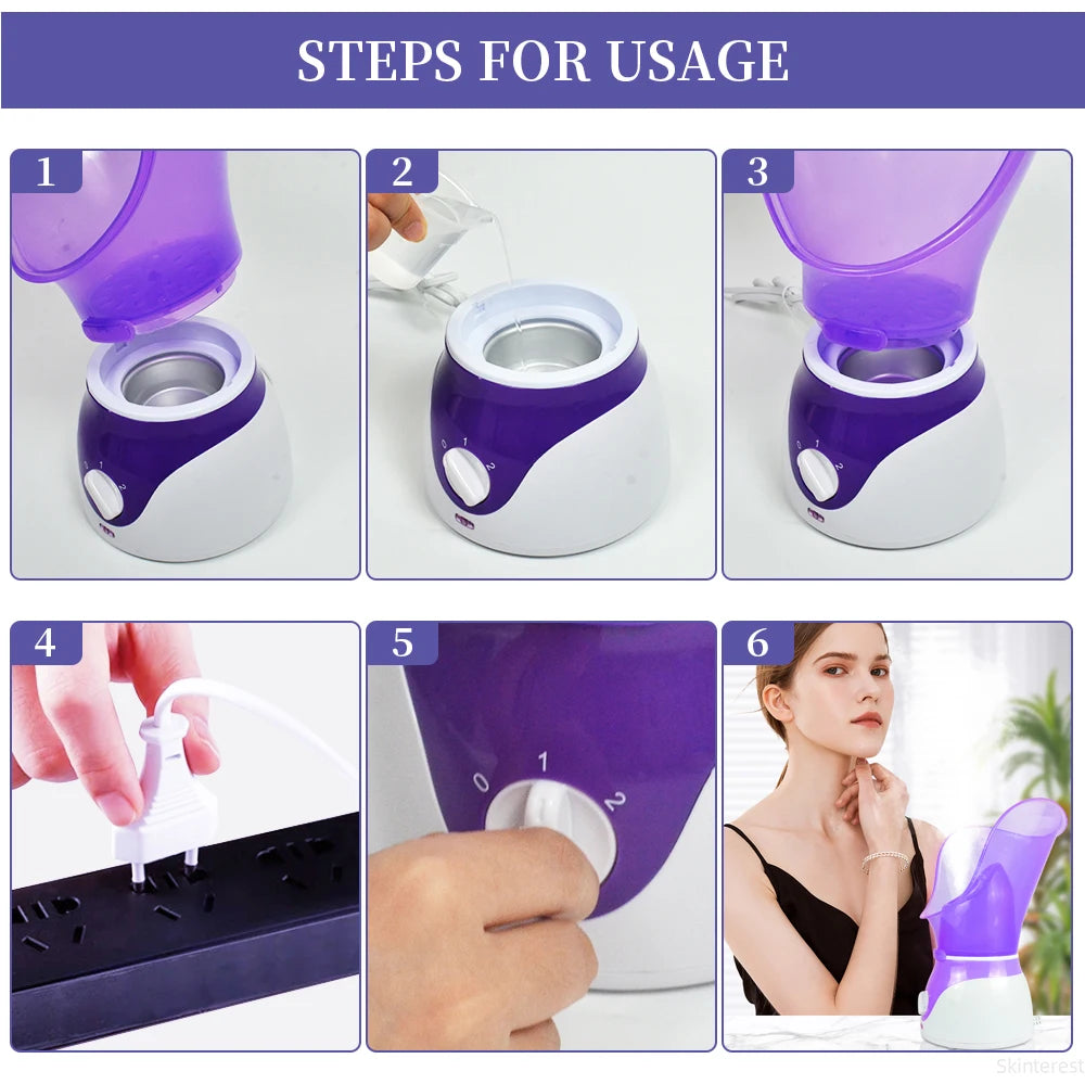 50ML Mini Face Steamer & Nose Steamer – Portable Facial Steamer for Deep Hydration, Pore Cleansing & Daily Skin Care