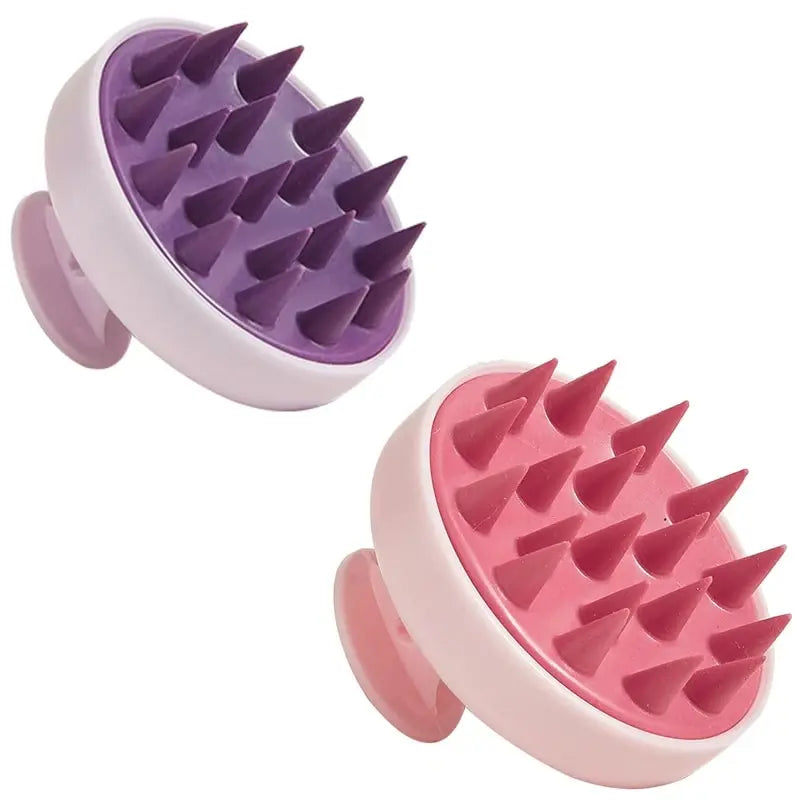 Silicone Shampoo Brush & Head Scalp Massager – Hair Washing Comb & Body Massage Tool for Bath, Shower & Salon Use