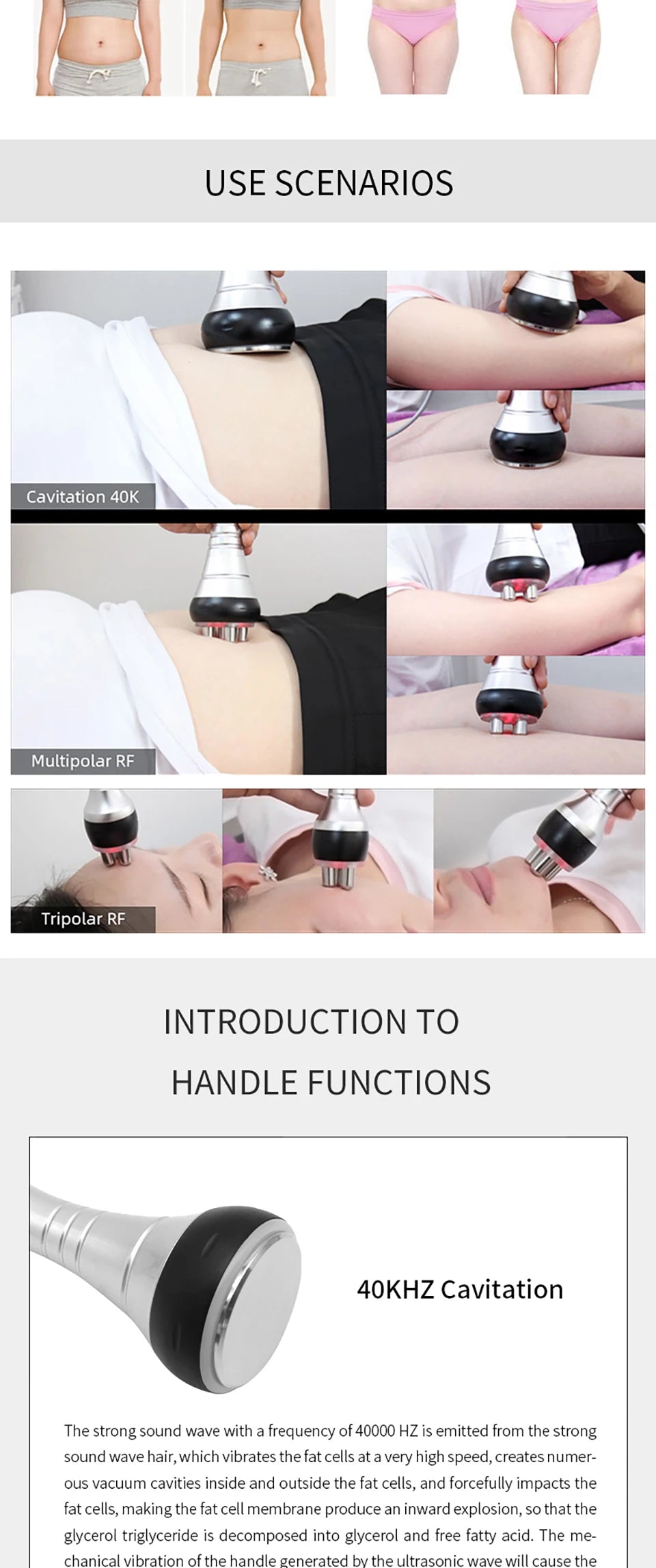 2022 Hot Selling 40K Ultrasonic Cavitation Body Facial Radiofrequency Massage Weight Loss Machine Body Shaping Slimming Fat Burning Machine