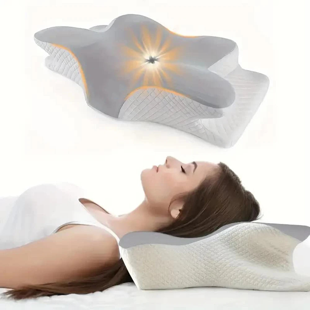Memory Foam Butterfly Shaped Pillow – Orthopedic Neck Pain Relief & Cervical Spine Alignment Sleeping Support Pillow Beding