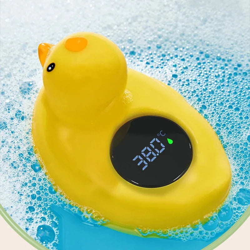 Little Yellow Duck Baby Bath Thermometer – Floating Waterproof Shower Thermometer & Safe Temperature Sensor for Baby Bath Time