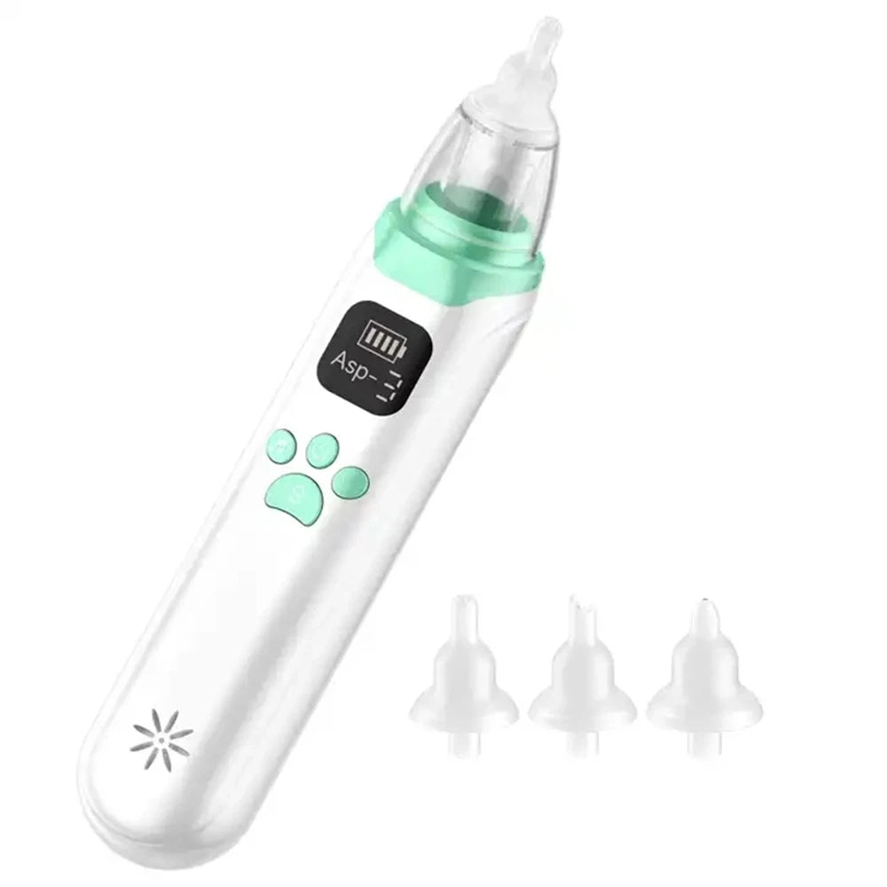 Electric Nasal Aspirator for Babies and Young Children – Newborn Nasal Mucus Cleaner & Electric Nasal Irrigator Tool