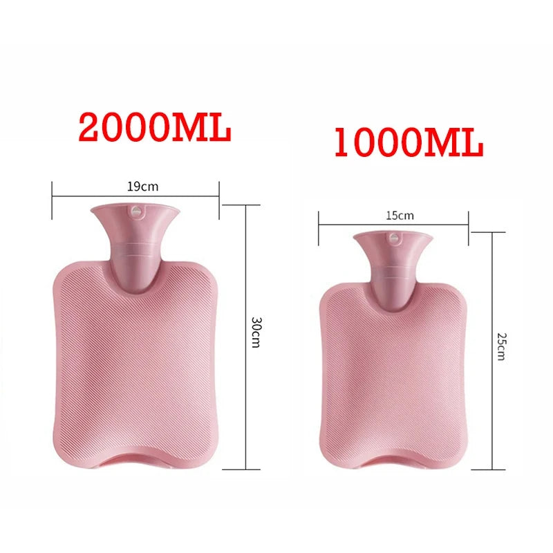 1000/2000ml PVC Hot Water Warmer Bag for Women – Hand, Belly & Feet Warmer Hot-Water Bottle Bag