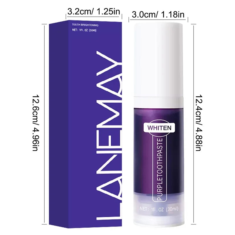 New 5D Teeth Whitening Toothpaste – V34 Purple Toothpaste Stick for Teeth Cleaning, Fresh Breath & Whitening Care