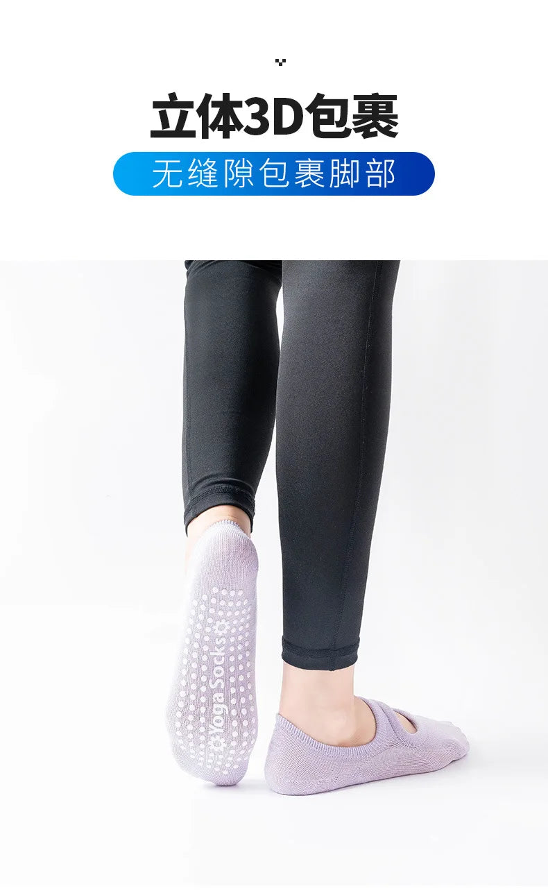EU 35-42 Silicone Anti-Slip Backless Yoga Socks Women Pilate Socks Indoor Dance Ballet Fitness Sports Socks for Fitness Gym