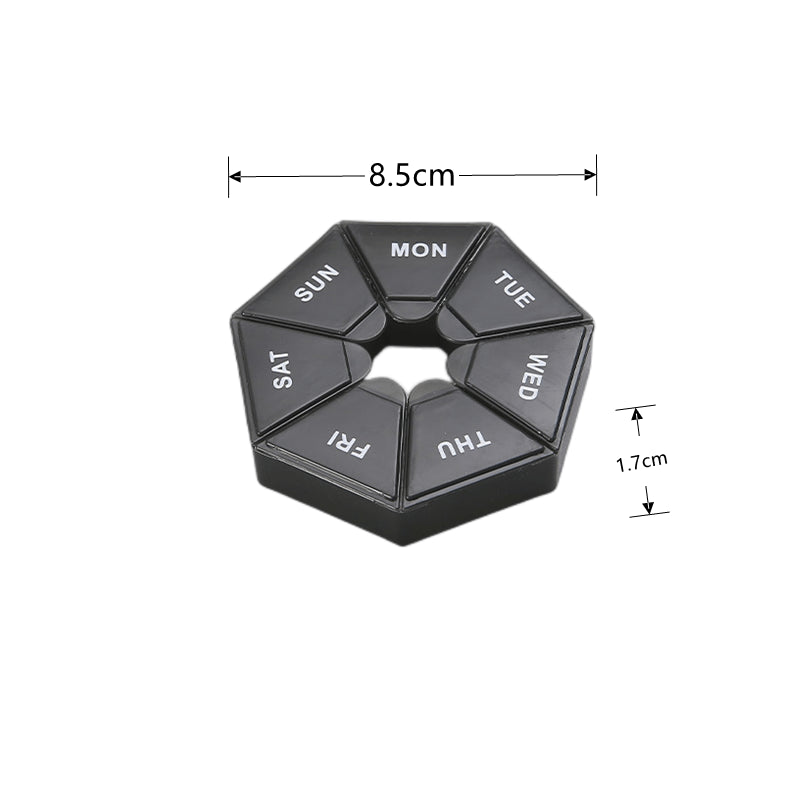 Mini Small Pill Organizer – Portable Pocket-Size Pill Box Container for Travel & 7-Day Medicine Storage