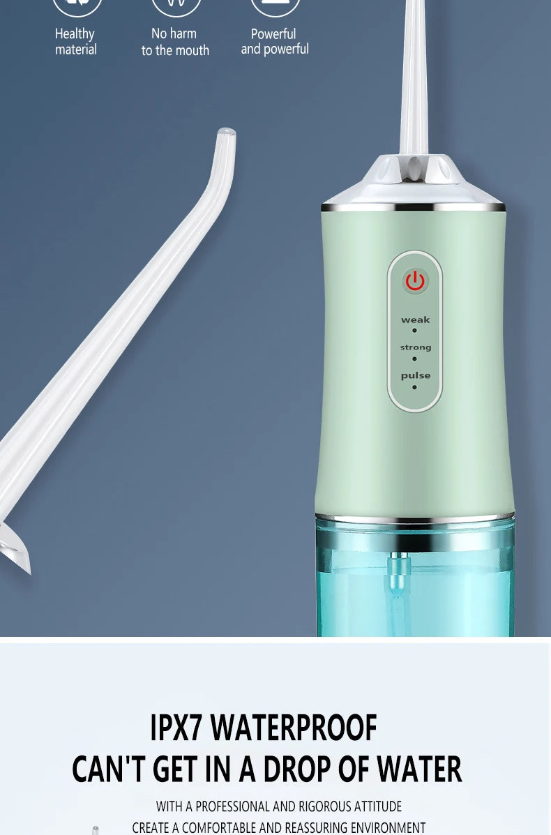 Portable Smart Oral Irrigator & Dental Water Flosser – 4 Jets, 3 Modes, Rechargeable Teeth Cleaner for Orthodontic Care
