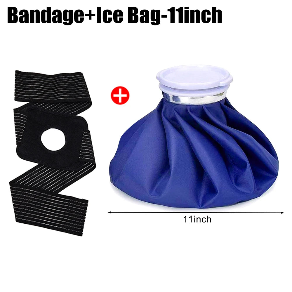 Reusable Ice Pack & Hot Water Compress Bag for Knee, Injuries, Headaches, Kids & Adults