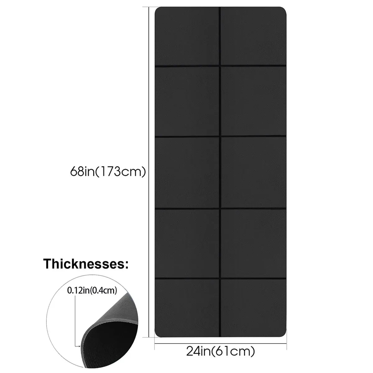 Anti-Slip Yoga Mat for Exercise, Pilates & Gymnastics – 4MM EVA Comfort Foam