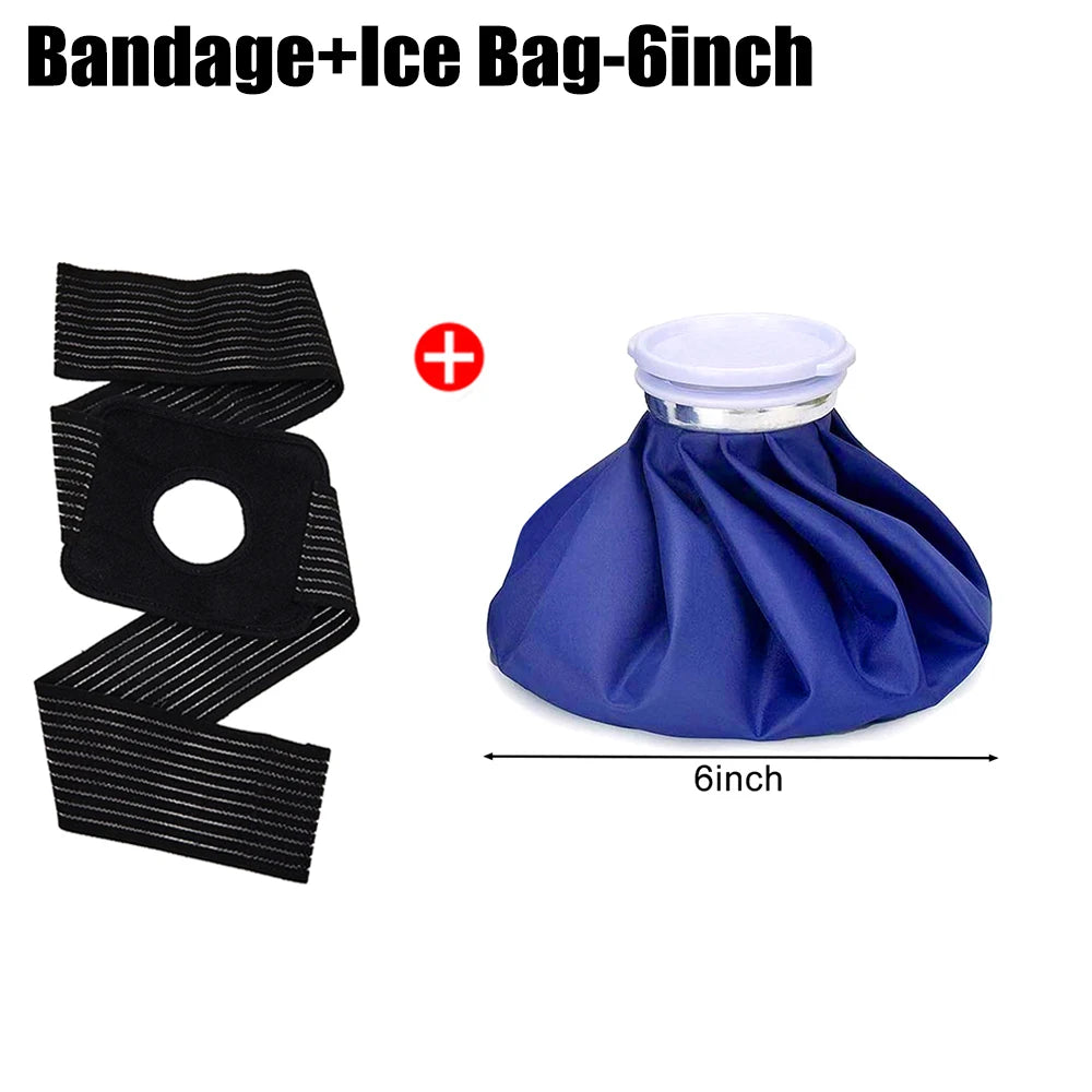 Reusable Ice Pack & Hot Water Compress Bag for Knee, Injuries, Headaches, Kids & Adults