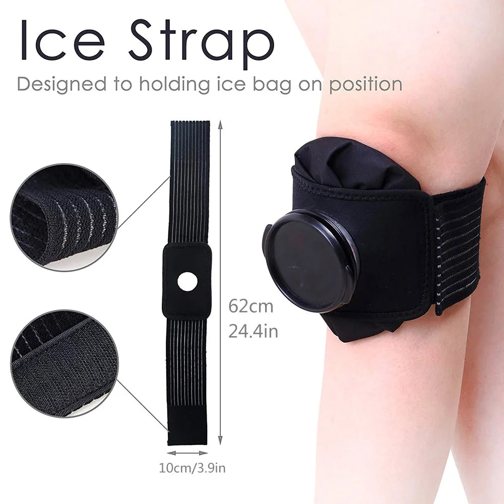 Reusable Ice Pack & Hot Water Compress Bag for Knee, Injuries, Headaches, Kids & Adults
