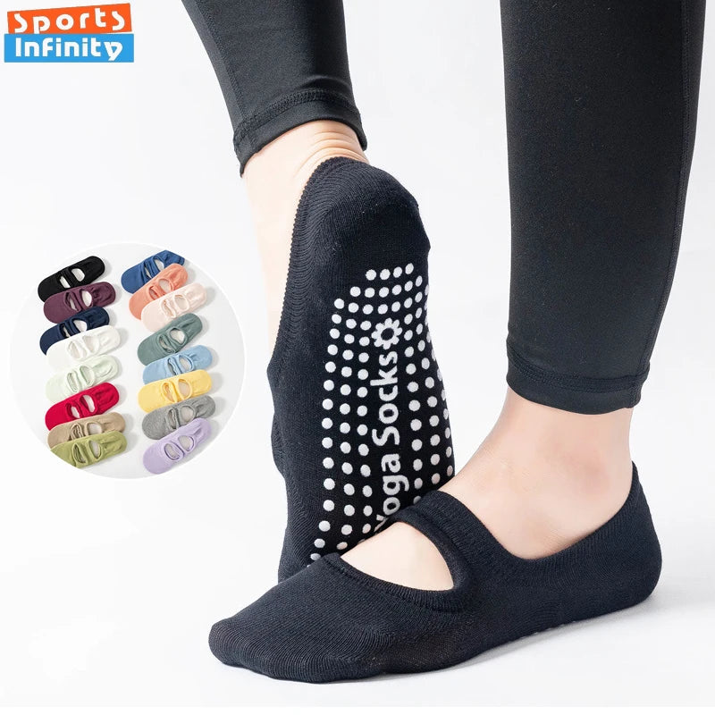 EU 35-42 Silicone Anti-Slip Backless Yoga Socks Women Pilate Socks Indoor Dance Ballet Fitness Sports Socks for Fitness Gym