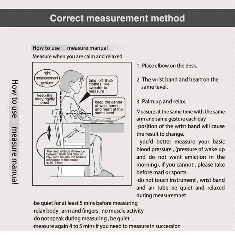 Portable Tonometer & Digital Tensiometer | Automatic Arm BP Monitor with Heart Rate Sensor