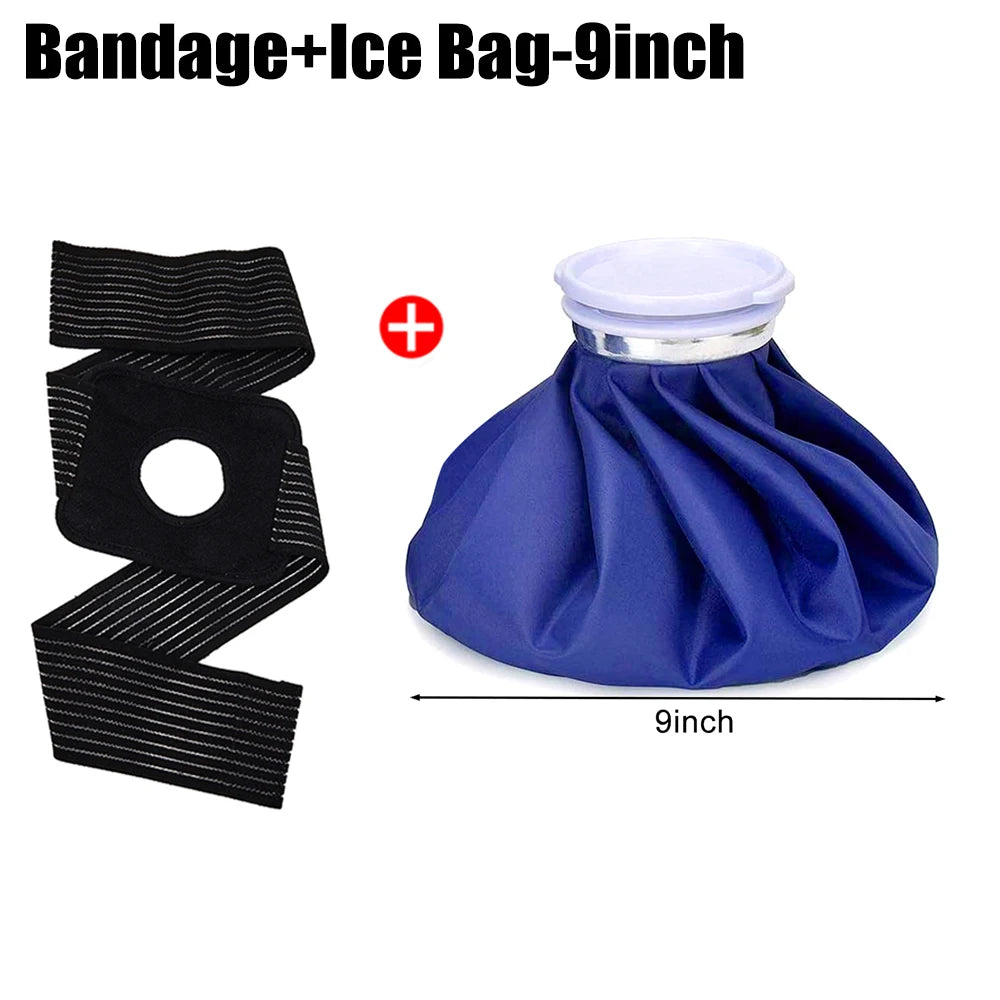 Reusable Ice Pack & Hot Water Compress Bag for Knee, Injuries, Headaches, Kids & Adults
