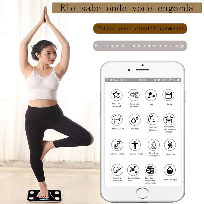 Smart Bluetooth Body Fat Scale – Electronic Weight Scale Machine for Home Use