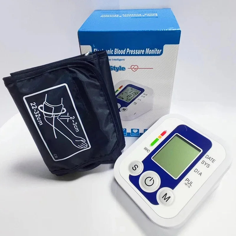 Portable Tonometer & Digital Tensiometer | Automatic Arm BP Monitor with Heart Rate Sensor