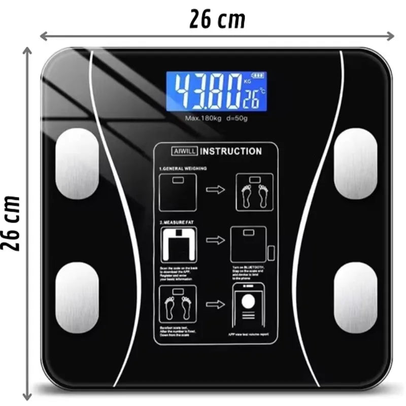 Smart Bluetooth Body Fat Scale – Electronic Weight Scale Machine for Home Use