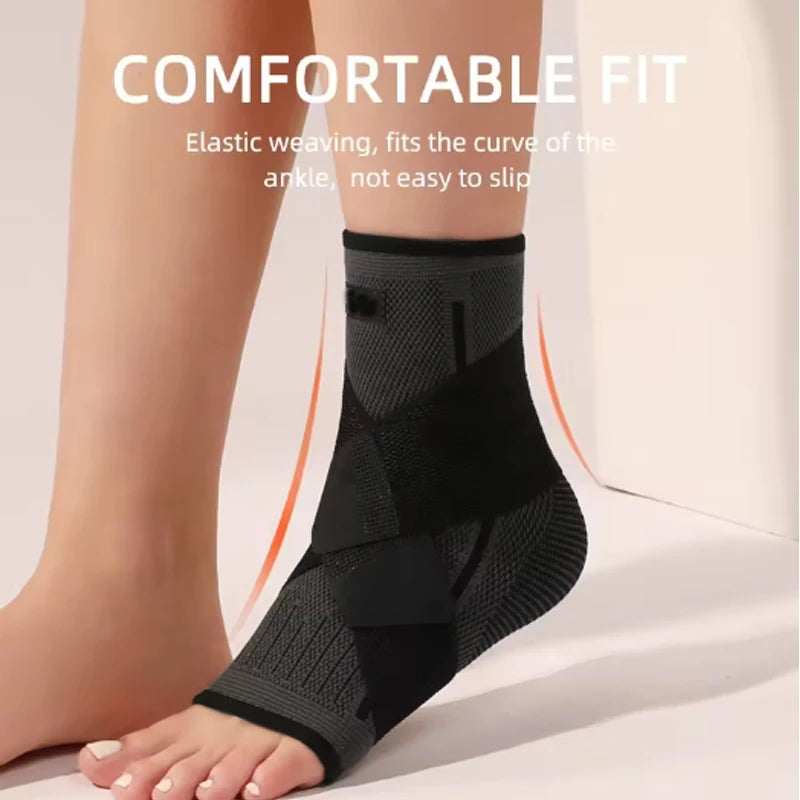 Adjustable Compression Ankle Support for Men & Women – Running, Hiking, Basketball Ankle Brace for Sports Protection