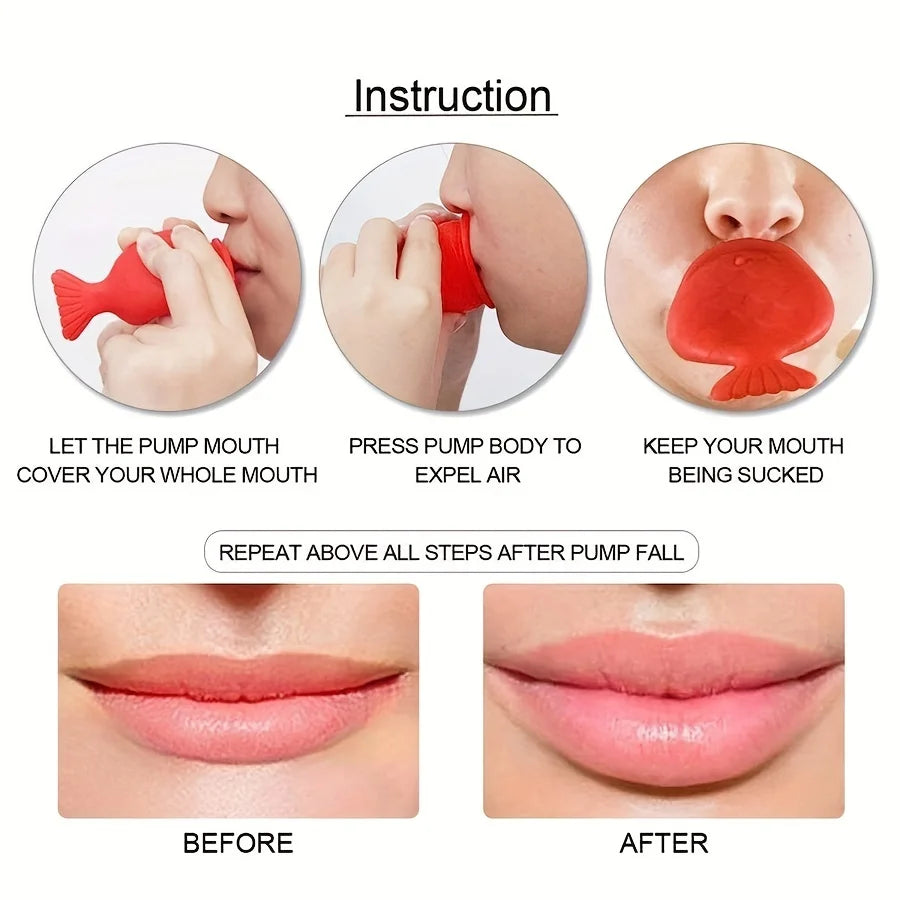 Lip Plumping Tool – Silicone Lip Filler & Natural Lip Enhancement Tool for Fuller, Glamorous Lips and Facial Exercises