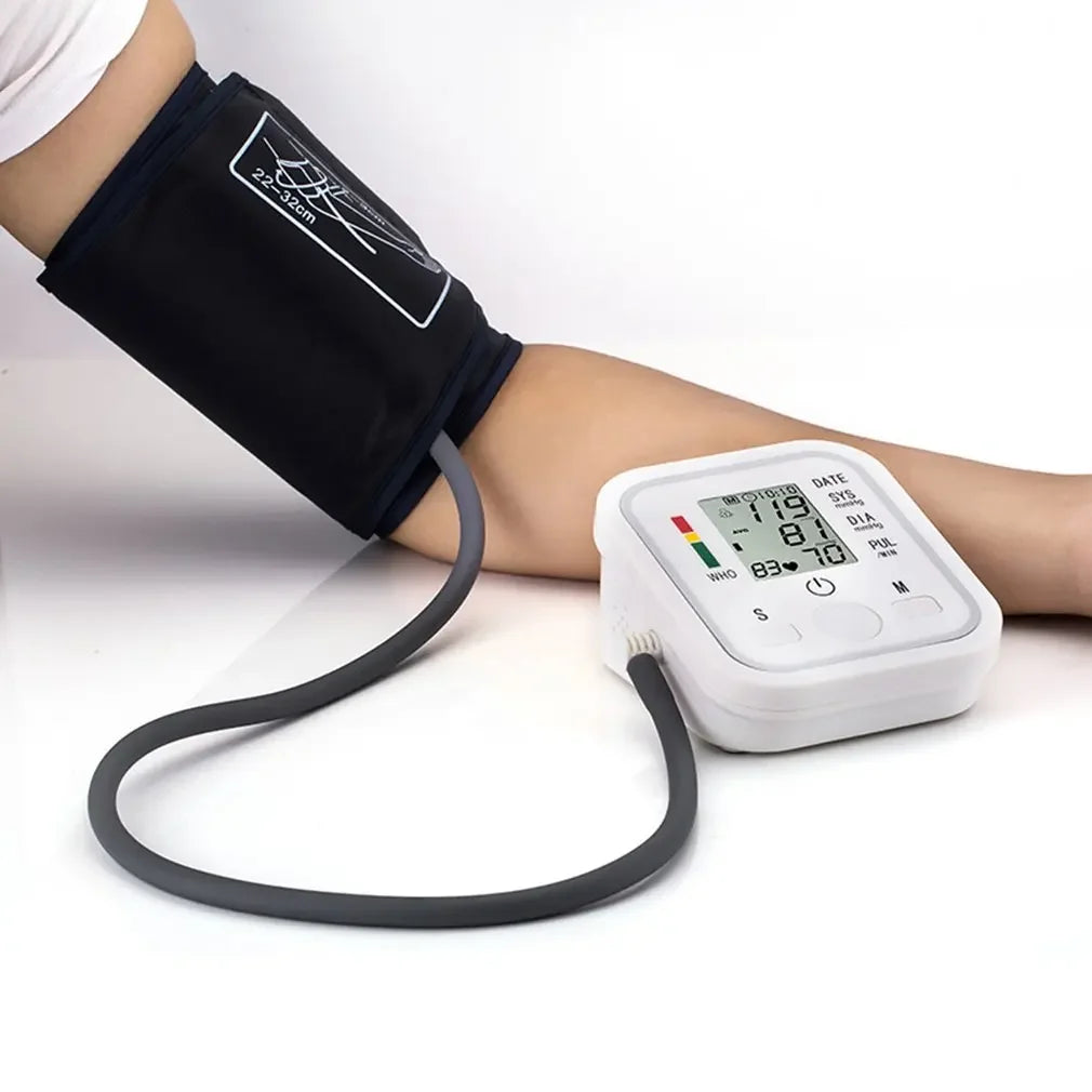 Portable Tonometer & Digital Tensiometer | Automatic Arm BP Monitor with Heart Rate Sensor