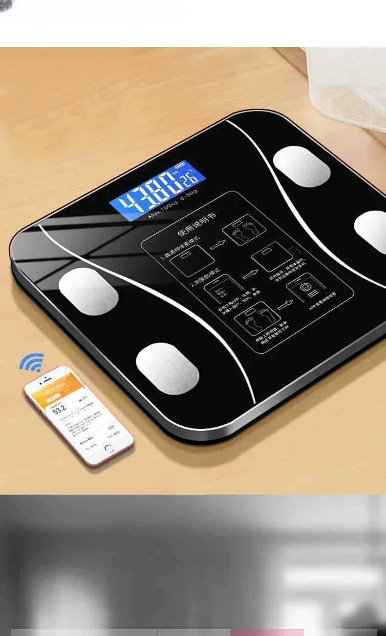Smart Bluetooth Body Fat Scale – Electronic Weight Scale Machine for Home Use