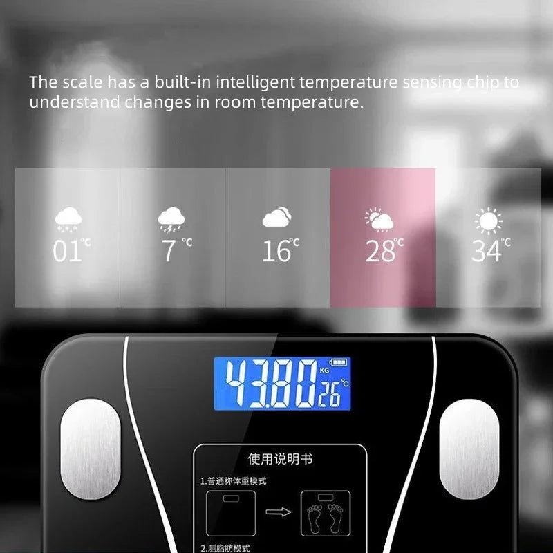 Smart Bluetooth Body Fat Scale – Electronic Weight Scale Machine for Home Use
