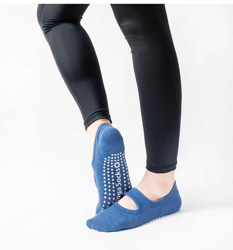 EU 35-42 Silicone Anti-Slip Backless Yoga Socks Women Pilate Socks Indoor Dance Ballet Fitness Sports Socks for Fitness Gym