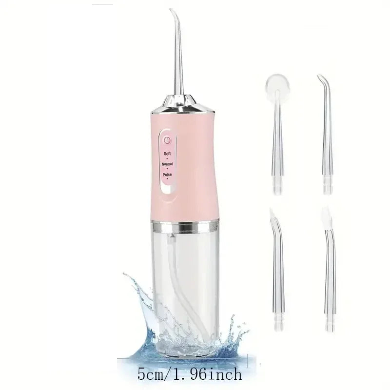 Portable Smart Oral Irrigator & Dental Water Flosser – 4 Jets, 3 Modes, Rechargeable Teeth Cleaner for Orthodontic Care