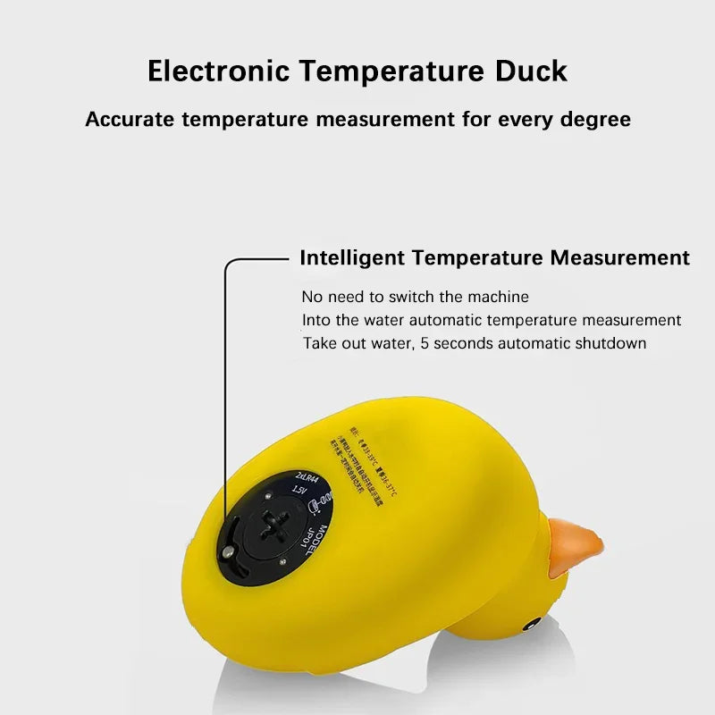 Little Yellow Duck Baby Bath Thermometer – Floating Waterproof Shower Thermometer & Safe Temperature Sensor for Baby Bath Time