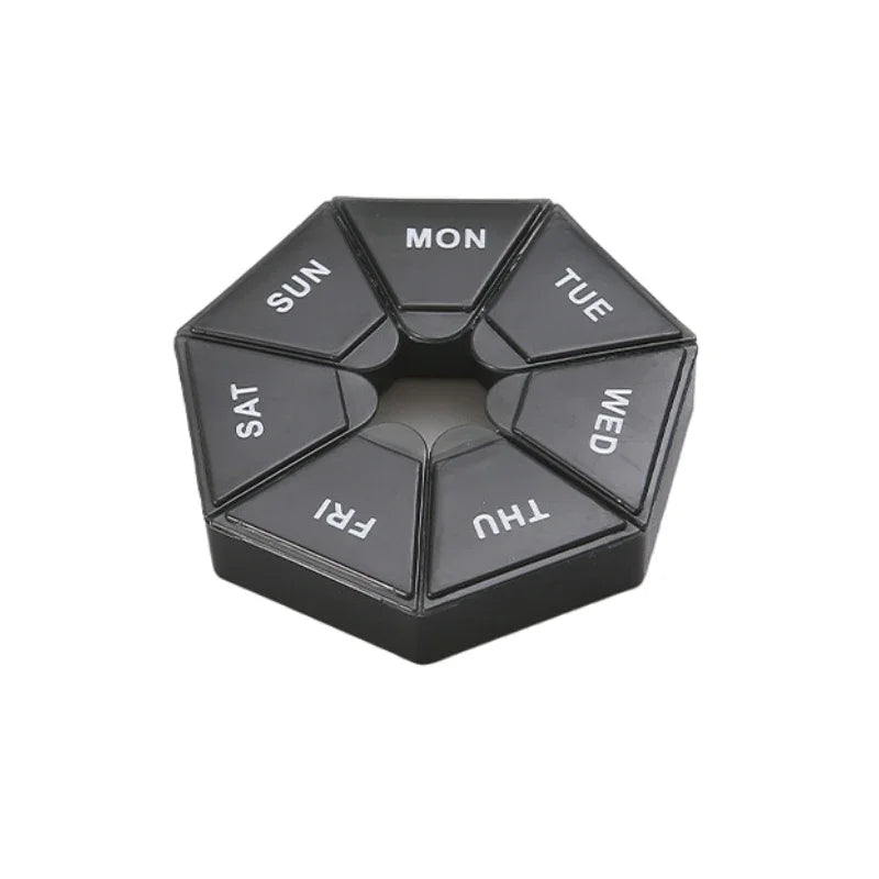 Mini Small Pill Organizer – Portable Pocket-Size Pill Box Container for Travel & 7-Day Medicine Storage