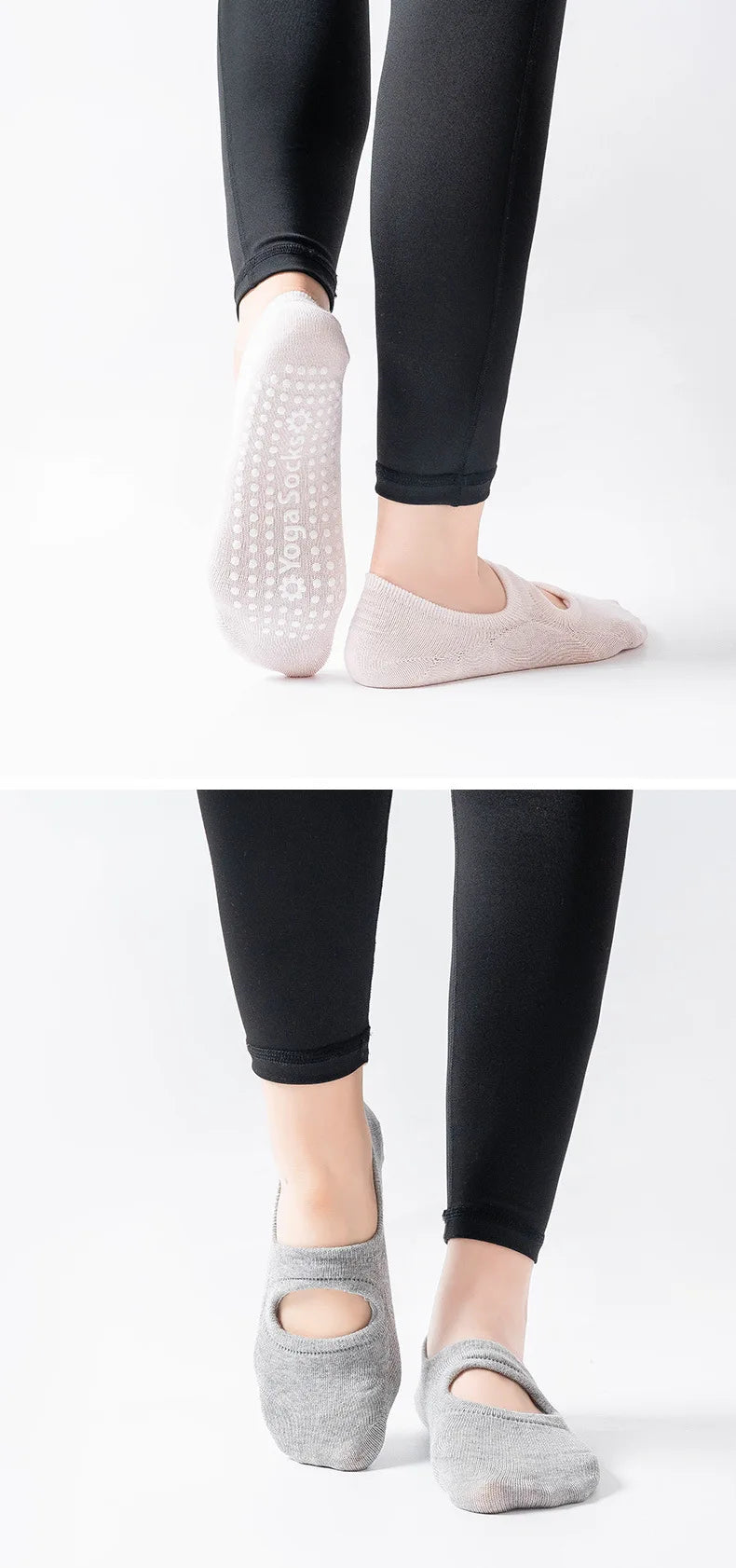 EU 35-42 Silicone Anti-Slip Backless Yoga Socks Women Pilate Socks Indoor Dance Ballet Fitness Sports Socks for Fitness Gym