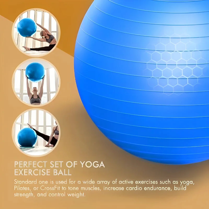 45CM–95CM Balance Exercise Ball – Gym Balls for Fitness, Yoga, Pilates & Home Workout | Thickened Anti-Burst PVC Equipment