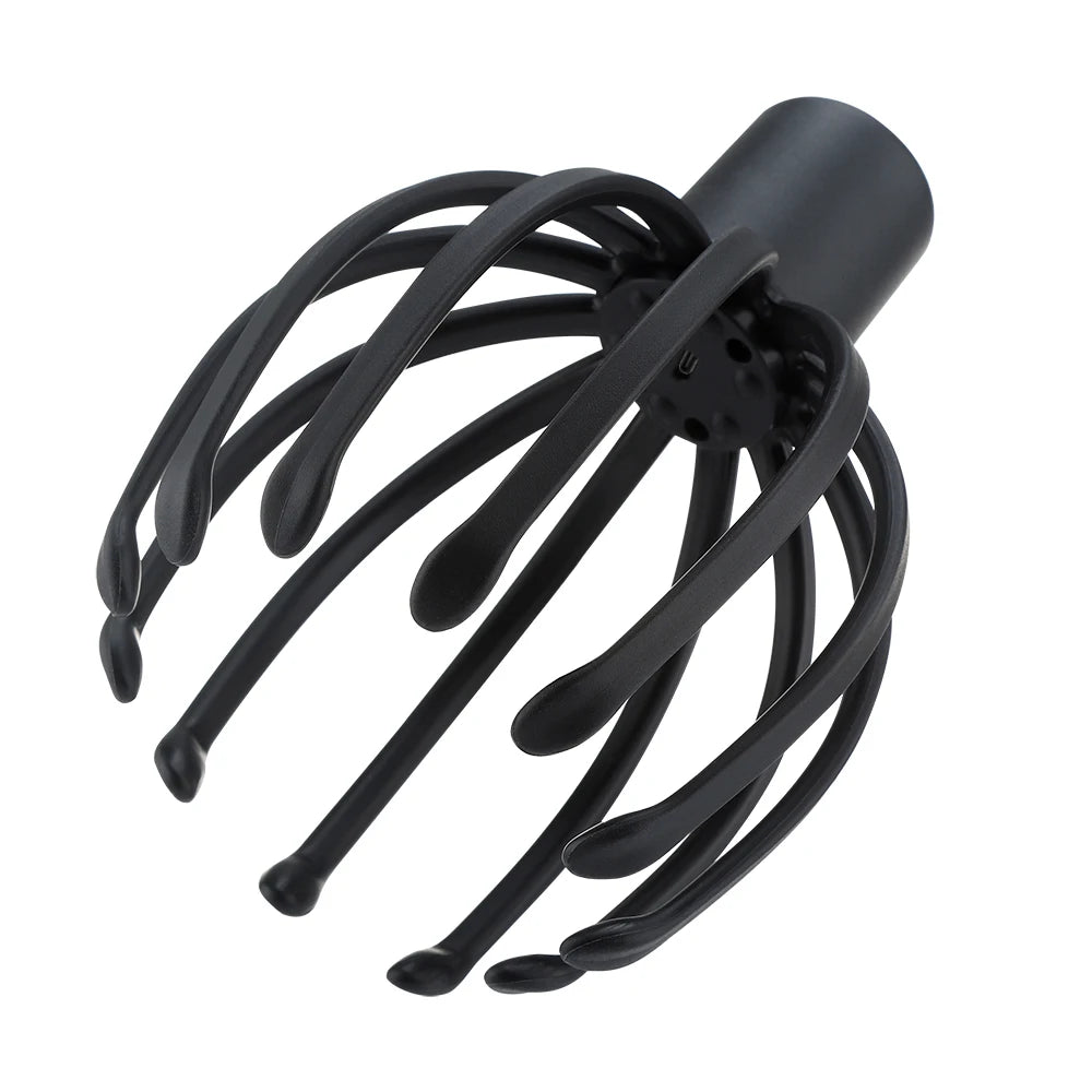 Electric Octopus Head Massager – Hands-Free Vibrating Scalp Massager with LED Red Light & 3-Level Head Scratcher