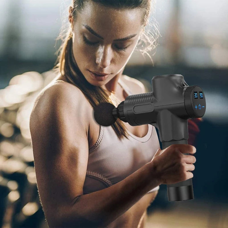30-Level Electric Massage Gun – Deep Tissue Handheld Massager for Full Body Relief For Male and Female