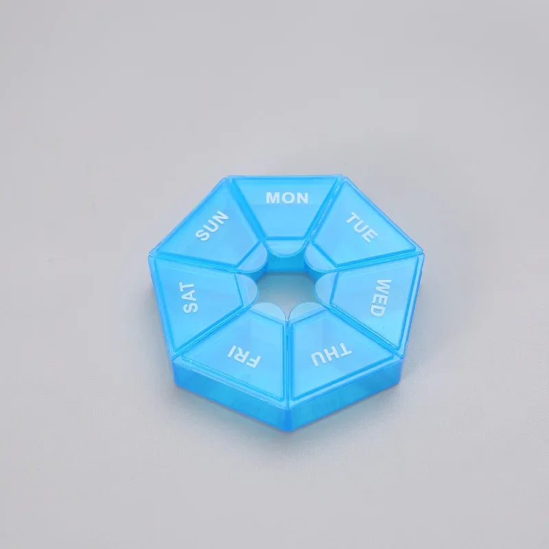 Mini Small Pill Organizer – Portable Pocket-Size Pill Box Container for Travel & 7-Day Medicine Storage