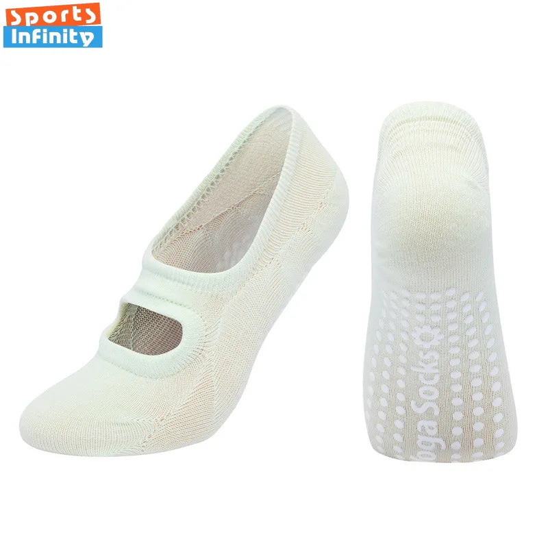 EU 35-42 Silicone Anti-Slip Backless Yoga Socks Women Pilate Socks Indoor Dance Ballet Fitness Sports Socks for Fitness Gym