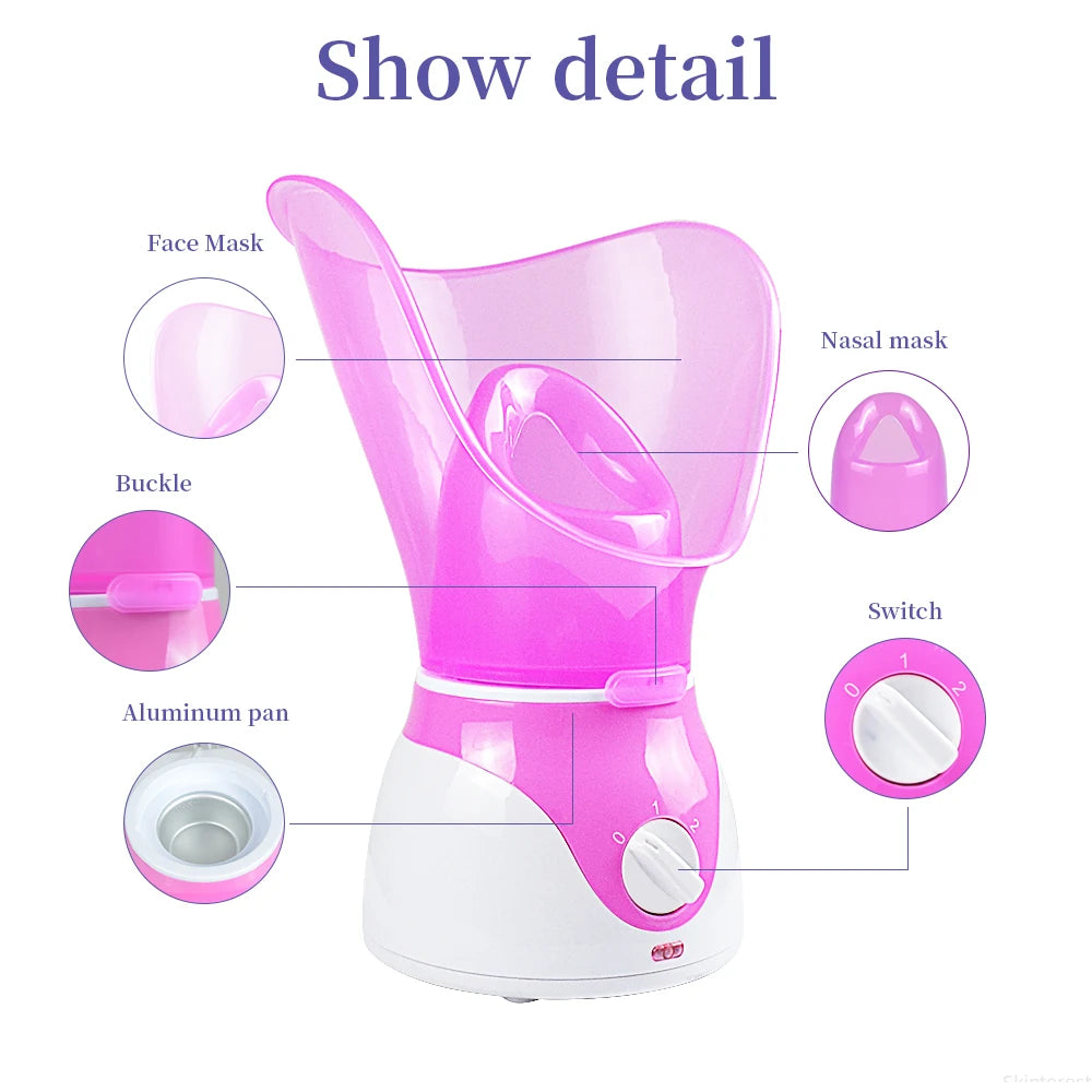 50ML Mini Face Steamer & Nose Steamer – Portable Facial Steamer for Deep Hydration, Pore Cleansing & Daily Skin Care