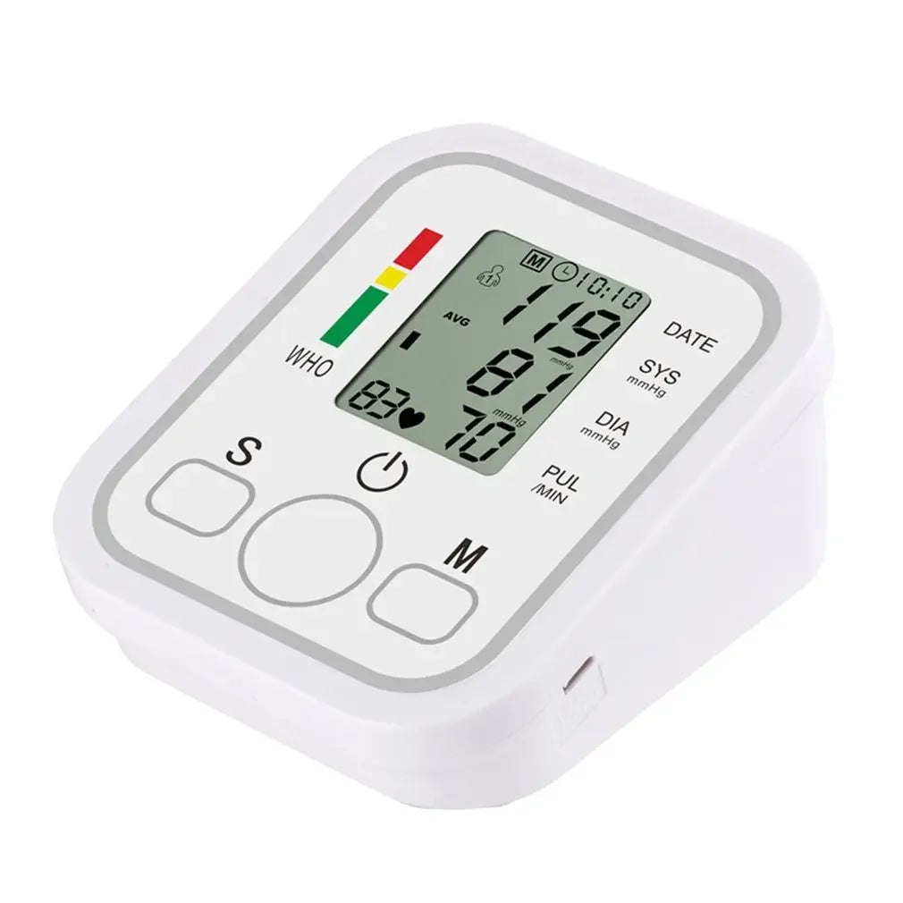 Portable Tonometer & Digital Tensiometer | Automatic Arm BP Monitor with Heart Rate Sensor